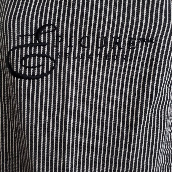 Epicure Striped Bib Apron w Pockets fits M-XL - Picture 4 of 11